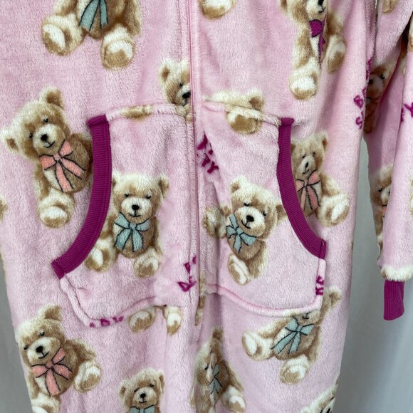 Holiday Time Pink Bear ADULT Onsie Pajamas - Picture 4 of 9
